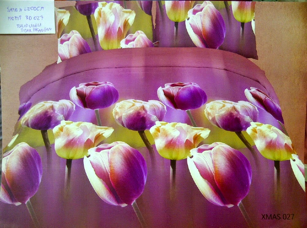 sprei jepang panel 3d motif tulip ungu sprei lovina sprei jepang panel 3d motif tulip ungu sprei lovina