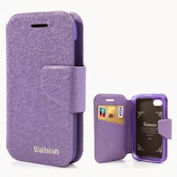 Wallston Filament Grain Leather Case Wallet with Card Slot for BlackBerry Q5 - Purple Wallston Filament Grain Leather Case Wallet with Card Slot for BlackBerry Q5 - Purple