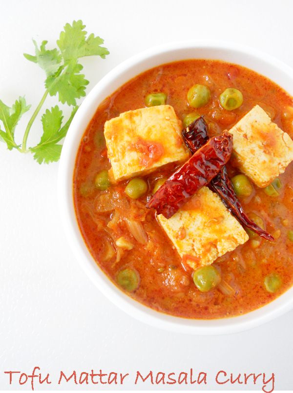 Tofu Matar Masala Curry Recipe Cooking Is Easy