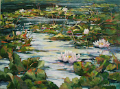 Waterlilies 30x40" oil on canvas
