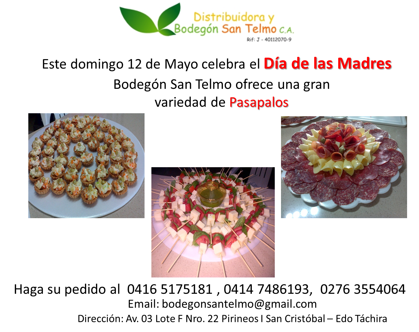 Bodegon San Telmo: Celebra el dia de las Madres