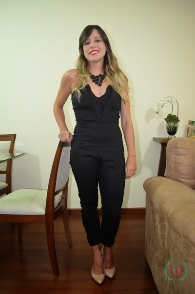 Macacão Preto da Sammydress no corpo Macacão Preto da Sammydress no corpo