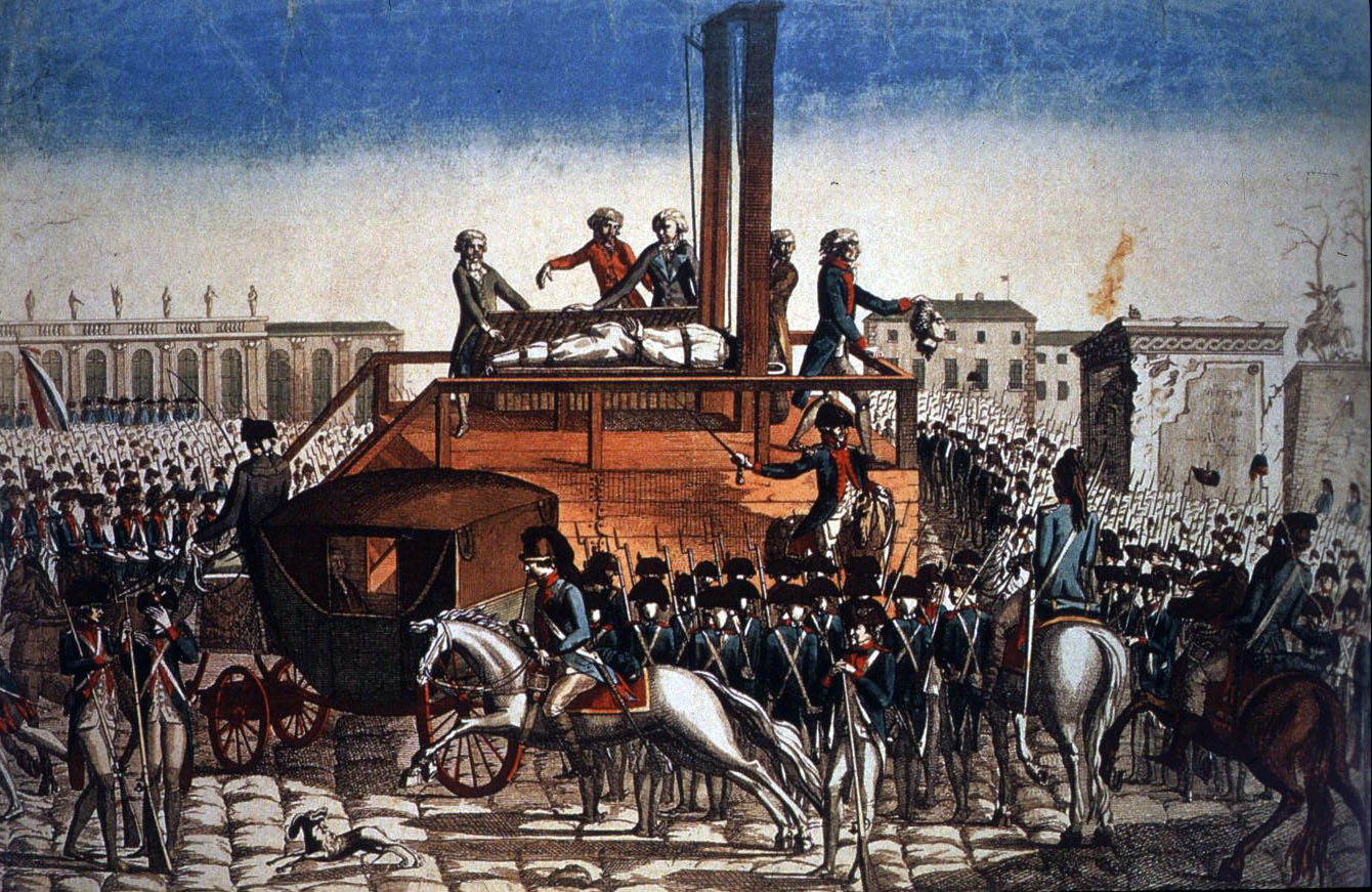 Execution of King Louis XVI of France on the guillotine, Paris, 1793 Execution of King Louis XVI of France on the guillotine, Paris, 1793