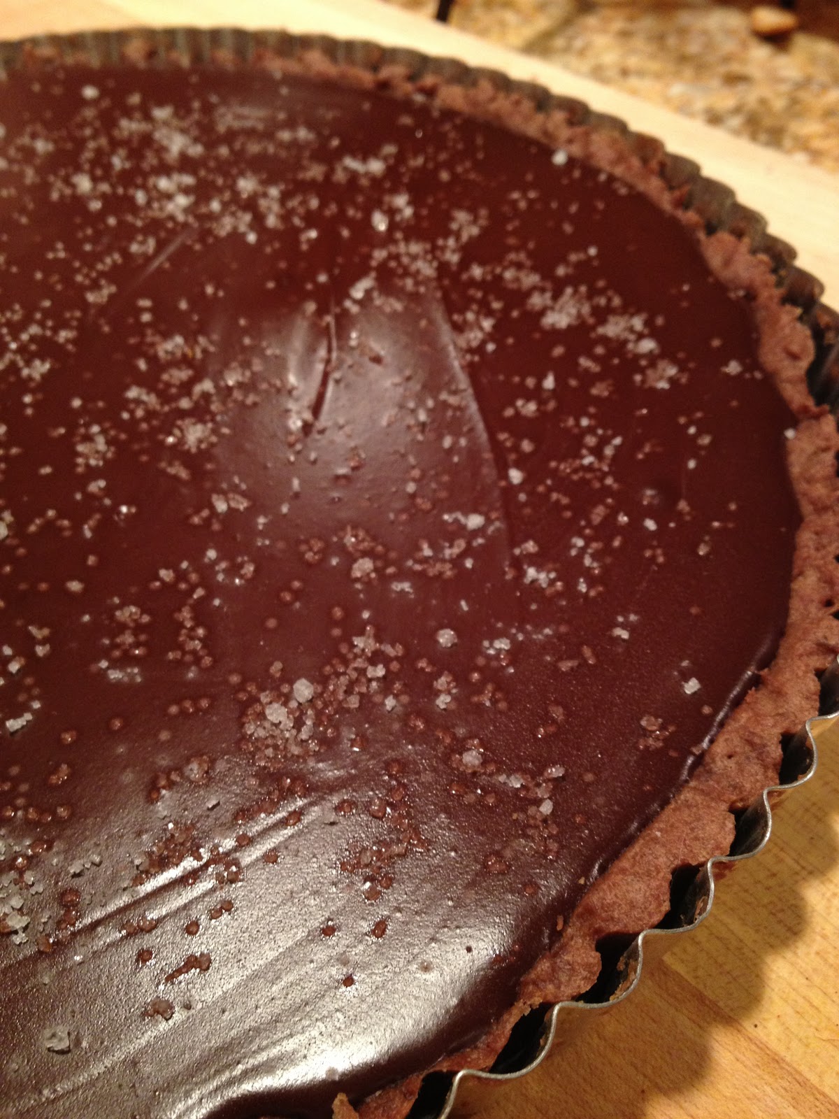 pearls and pasta Vegan Chocolate Sea Salt Tart