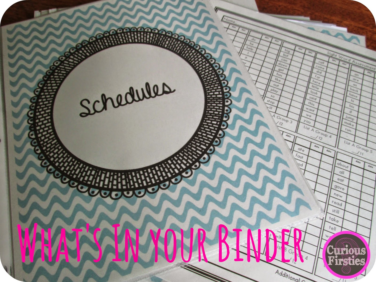 Curious Firsties What's in Your Binder?Tons of FREEBIE links