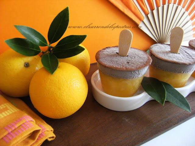 Polos De Hielo Y Crema /naranja Y Chocolate
