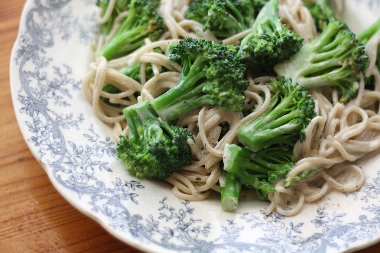 Barefeet In The Kitchen Broccoli Pasta in a Light Herb Cream Sauce