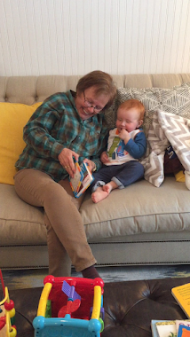 Grandma Koski and Caleb reading, reading, and more reading