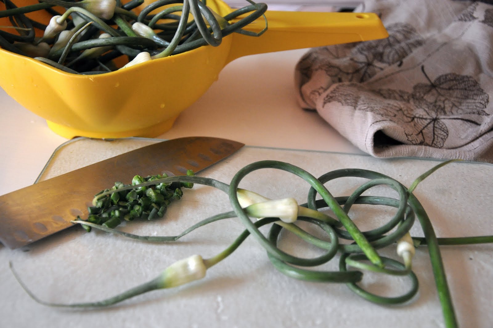 In the Pines Garlic Scape and Mushroom Quiche
