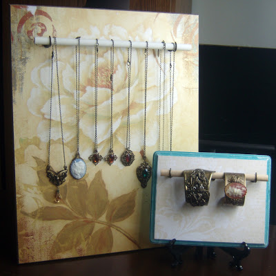 display jewelry diy wood jewellery necklaces bracelets displays bracelet dowel rods rings necklace idea tres peacock chic