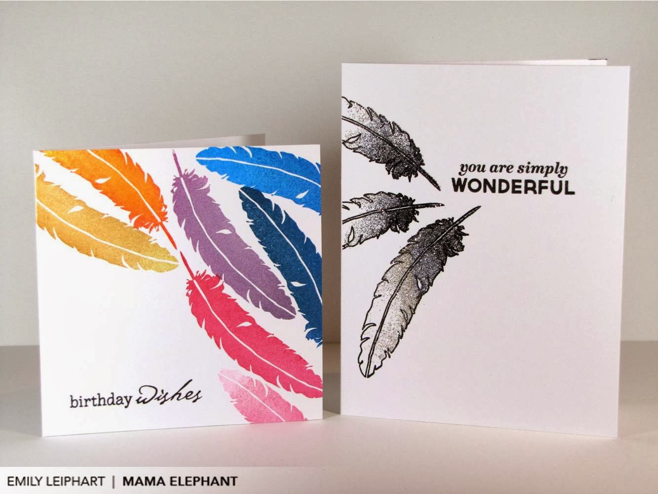 Art♥from♥the♥Heart {Mama Elephant} Stamp Highlight Fair Feathers
