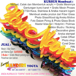 kursus sablon gelas dll