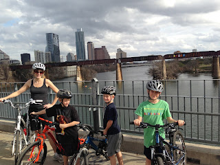 riding bikes with kids in Austin