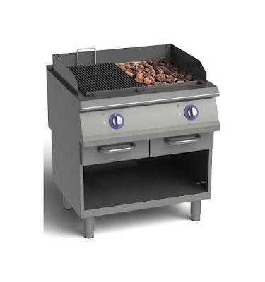 Freestanding Electric Grill - Lava Rock Grill With Cabinet