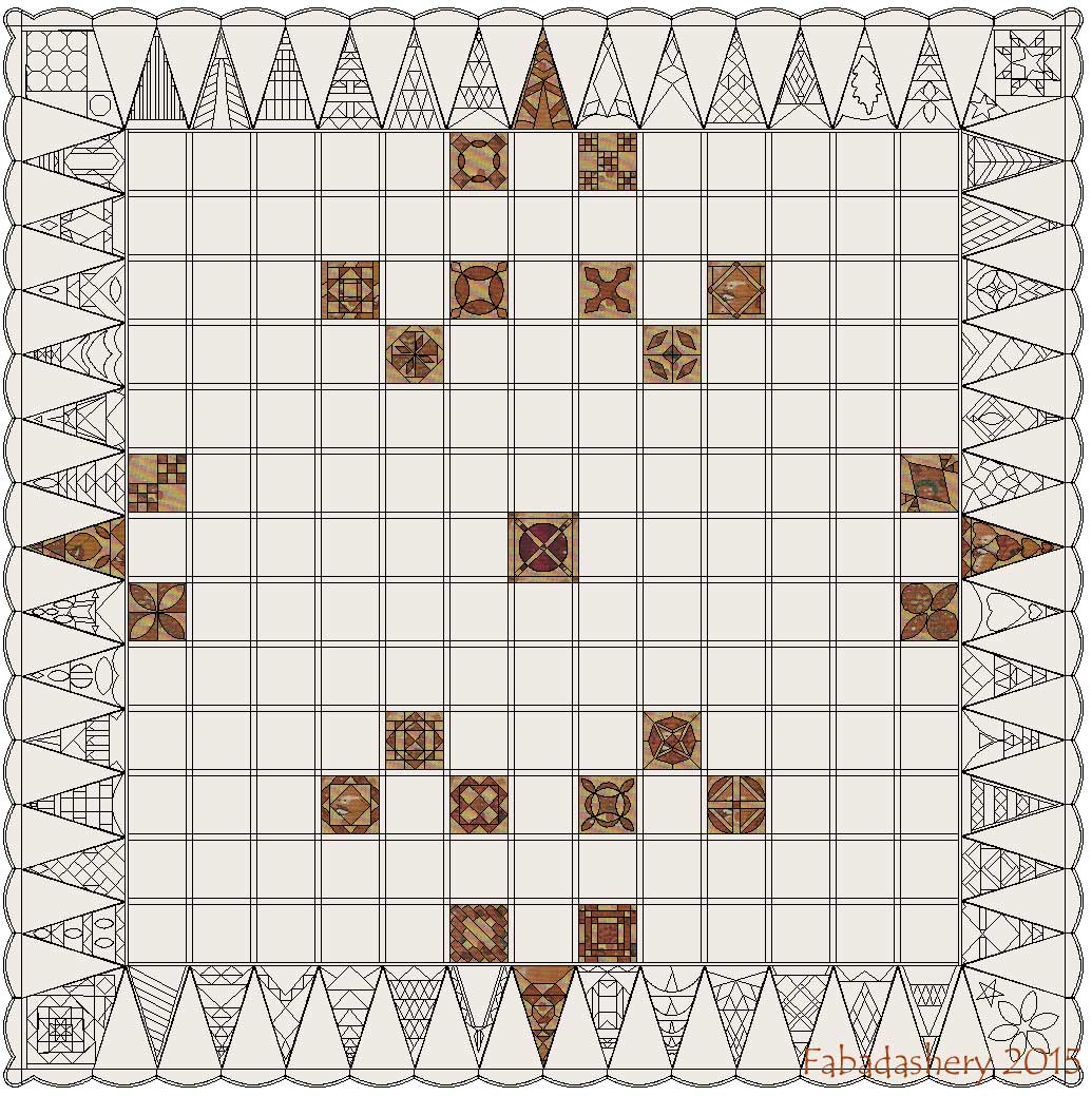 Fabadashery Dear Jane Quilt Update October 2015