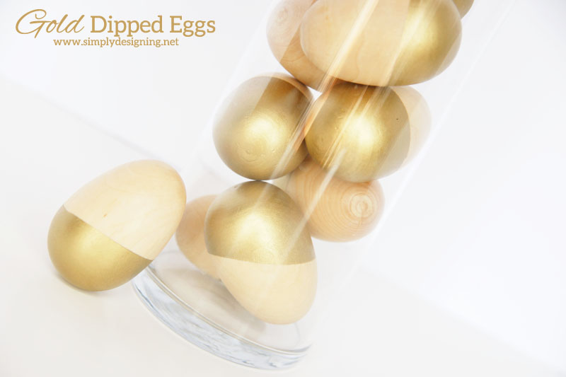 Gold Dipped Easter Eggs | learn how to simply create Gold-Dipped Eggs for Easter or Spring decor this year | #easter #spring #gold #crafts