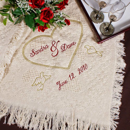 A Beautiful Keepsake to Remember that Special Day! The Embroidered Wedding Heart Afghan Giveaway ends 9/12