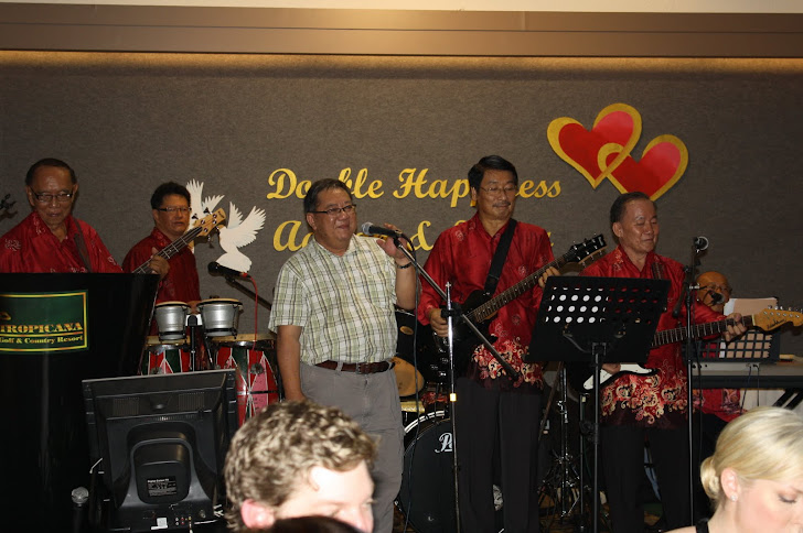 Our sponsor Mr Harry Tan singing with the Evergreen