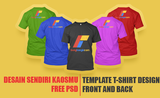 Download Template Kaos Photoshop PSD Warna-warni