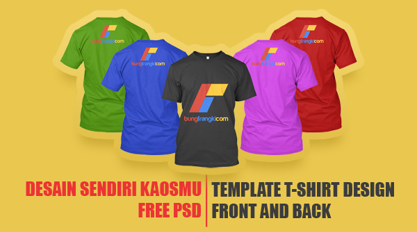 Download Template Kaos Photoshop PSD Warna-warni