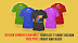 Download Template Kaos Photoshop PSD Warna-warni