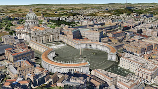 La Città del Vaticano su Google Earth.