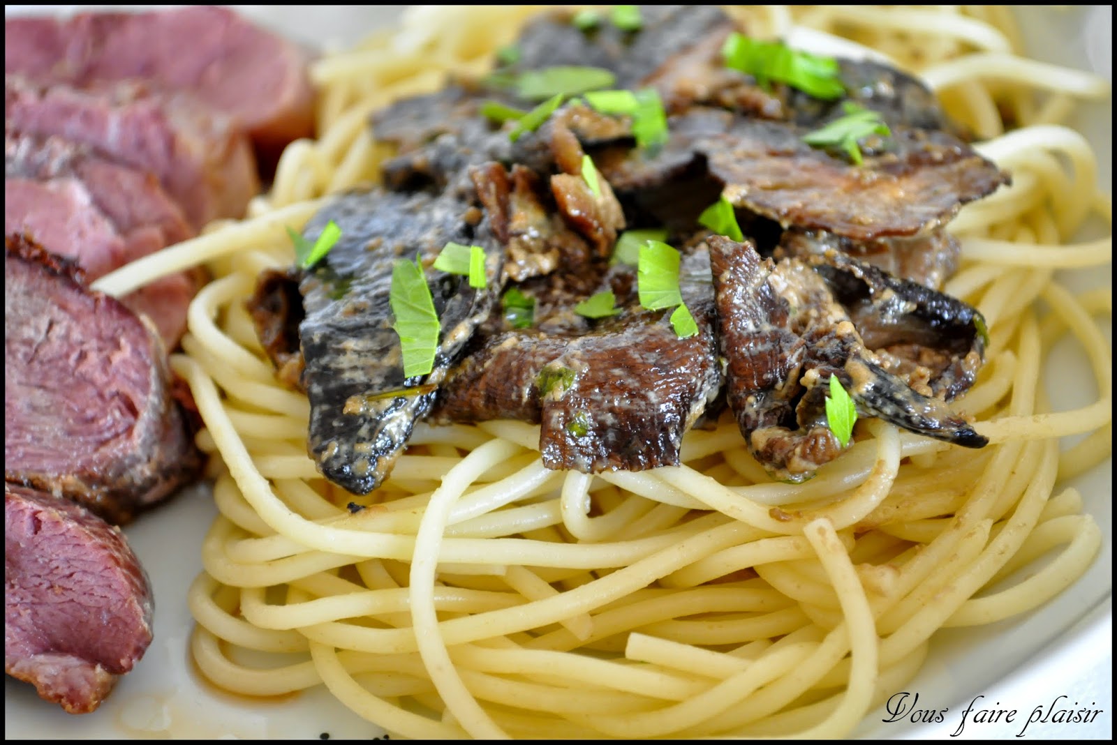 Magret de canard sauce aux champignons Supersec