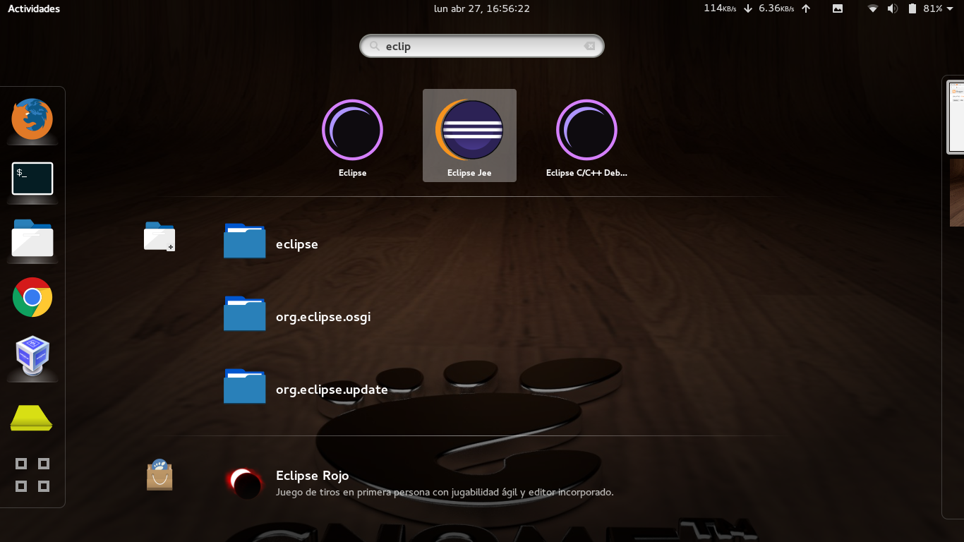Instalar Eclipse JEE y mostrarlo en el cajón de aplicaciones