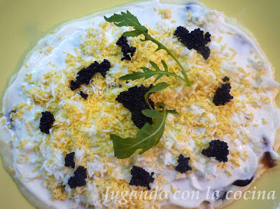 Pastel Frío De Patata, Atún Y Anchoas
