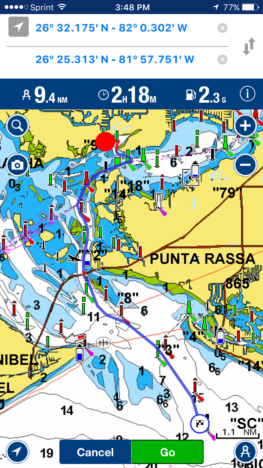 iMarine Apps Navionics Autorouting