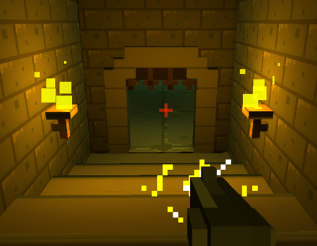 Saia pela masmorra. Exit Through the Dungeon. Jogo em cubos estilo minecraft e 3d block zombie Exit Through the Dungeon