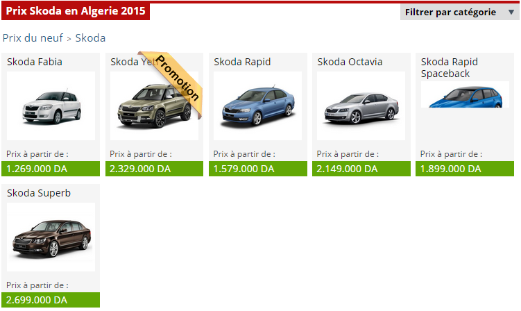 أسعار سيارات سكودا في الجزائر prix Skoda en algerie ...
