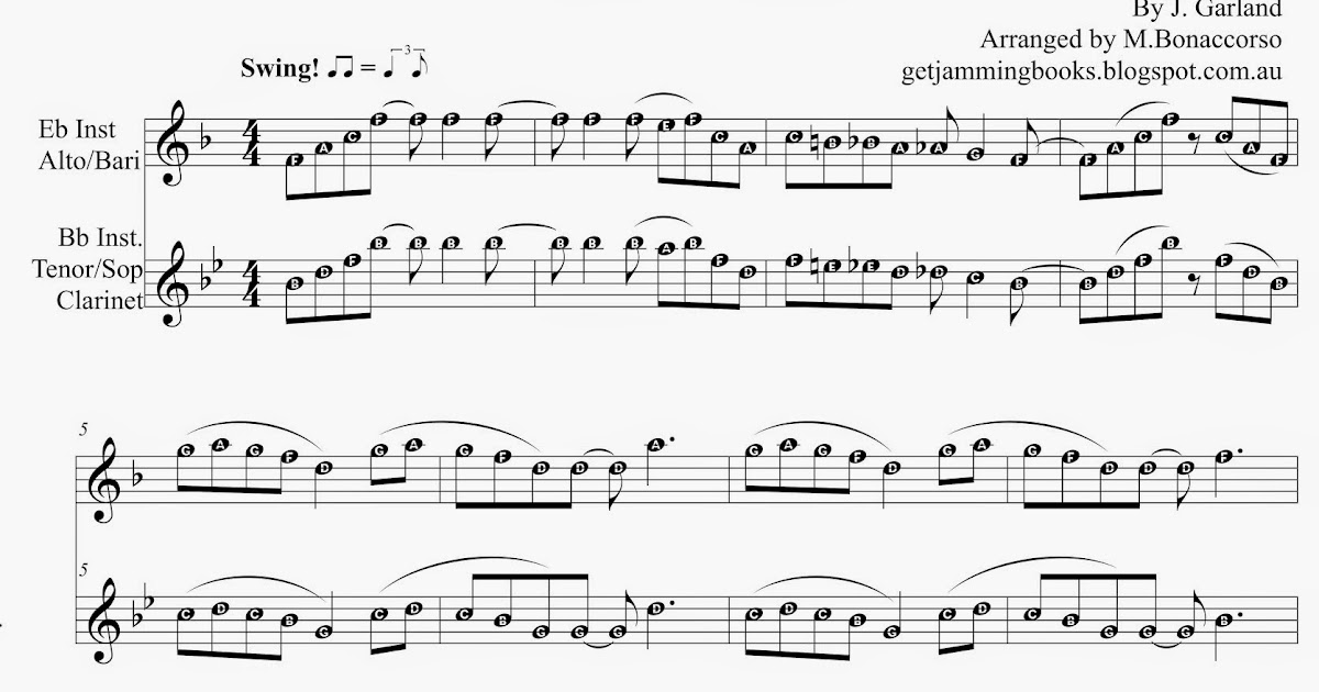 Get Jamming In the Mood simple Alto and Tenor sax