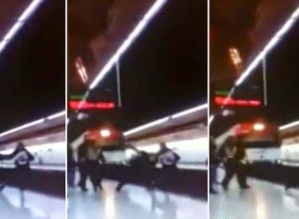 Εσπρωξε αστυνομικό στις γραμμές του τρένου..[βίντεο]