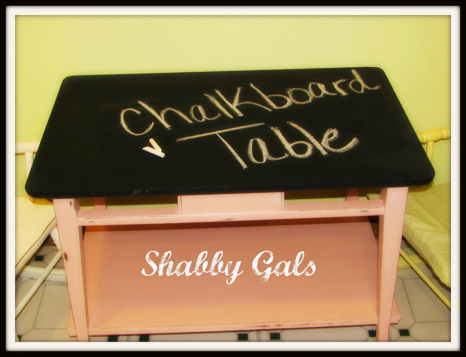 Shabby Gals Chalkboard Table