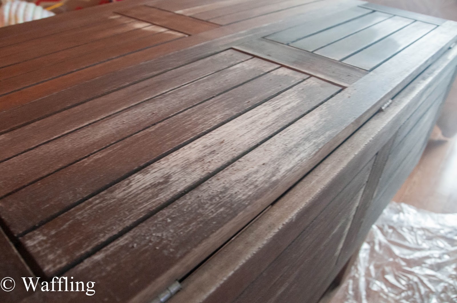 Waffling Outdoor Table Upgrade with Chalk Paint® decorative paint by Annie Sloan