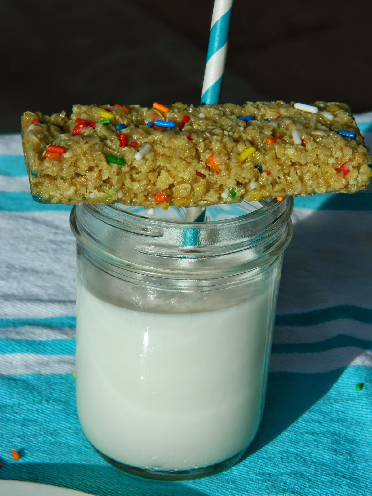 Out of the Right Brain Sprinkles make everything better! {Granola Bars}