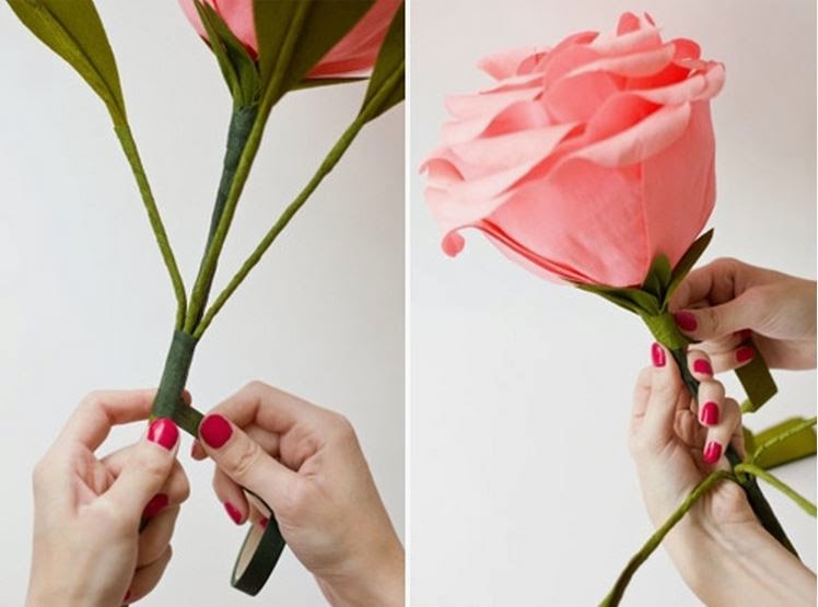 DIY Giant Crepe Paper Rose The Idea King