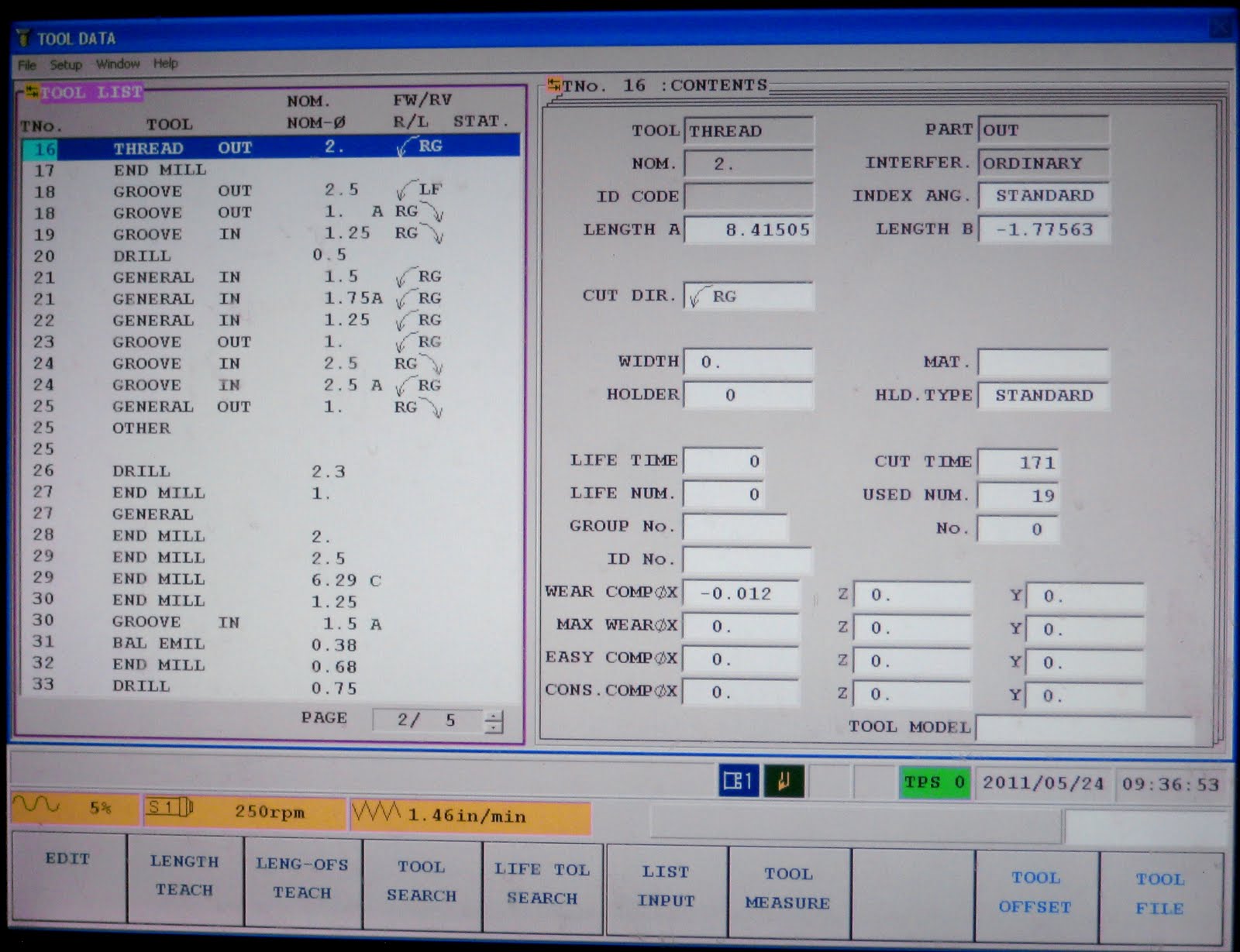 How to select tool data in Mazak Matrix Machine - Online Education