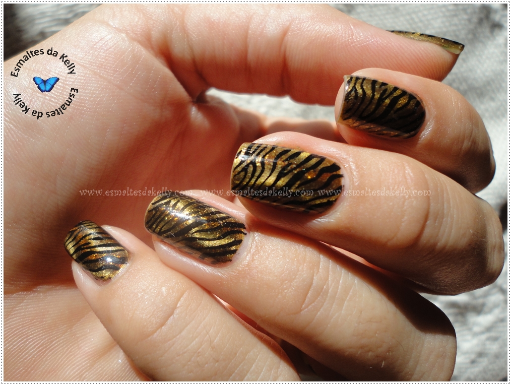 Esmaltes da Kelly Tiger Nails Animal Print