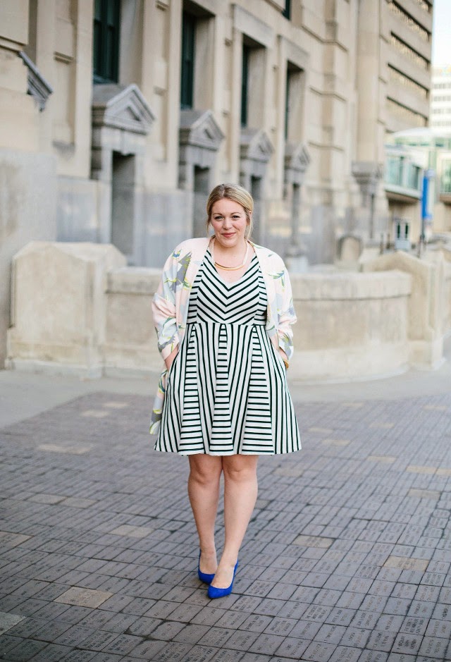 black and white stripe dress outfit