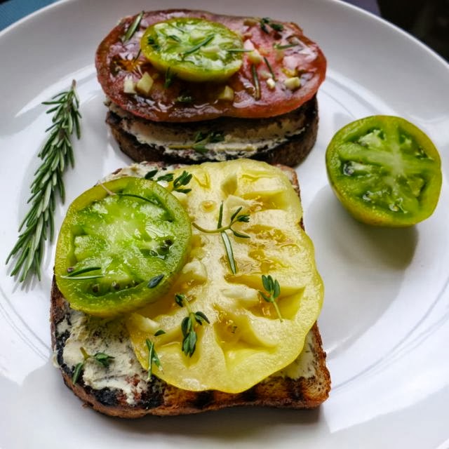 The Veracious Vegan GarlicToasted Vegan Cheese & Tomato Sandwiches
