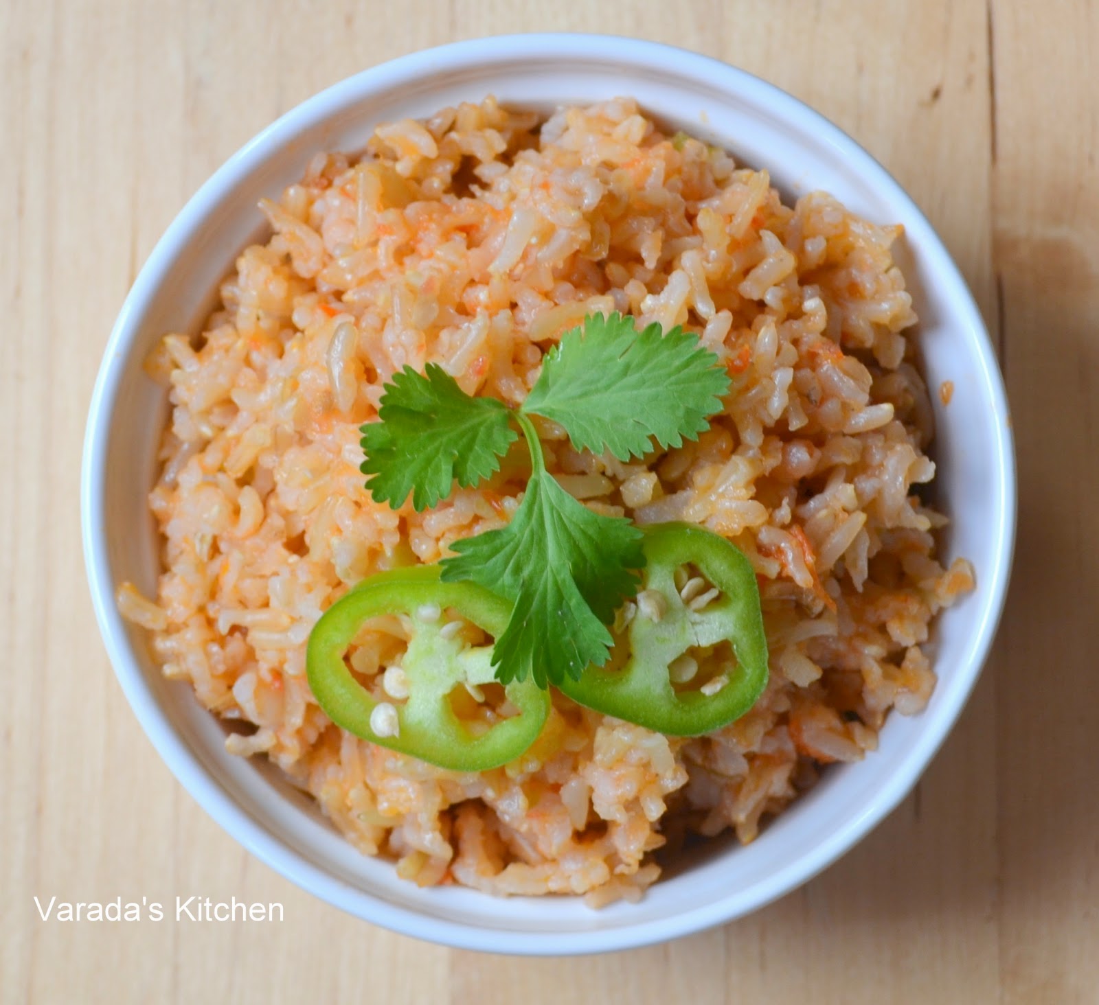 Varada's Kitchen Mexican Tomato Rice