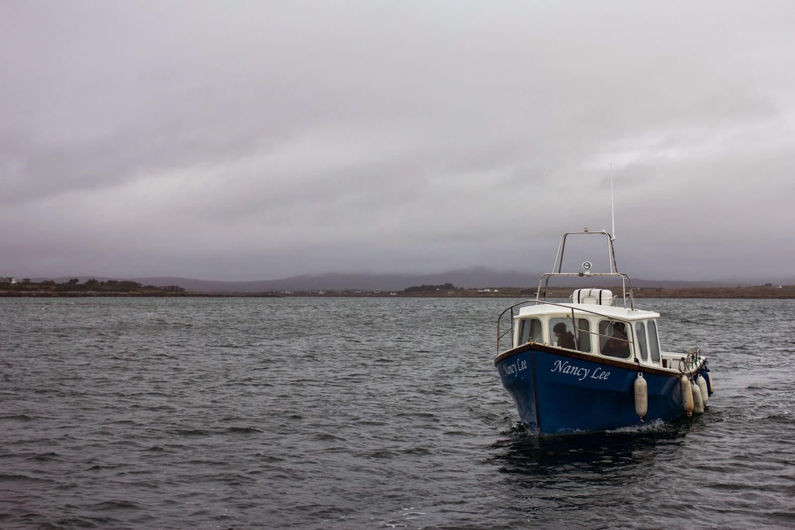 Getting a fishing boat to Inishlacken Island Lens and Larder Food Styling Photography Retreat