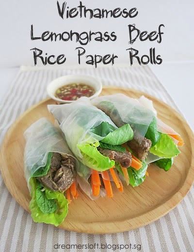 DreamersLoft: Vietnamese Lemongrass Beef Rice Paper Roll - AFF ...