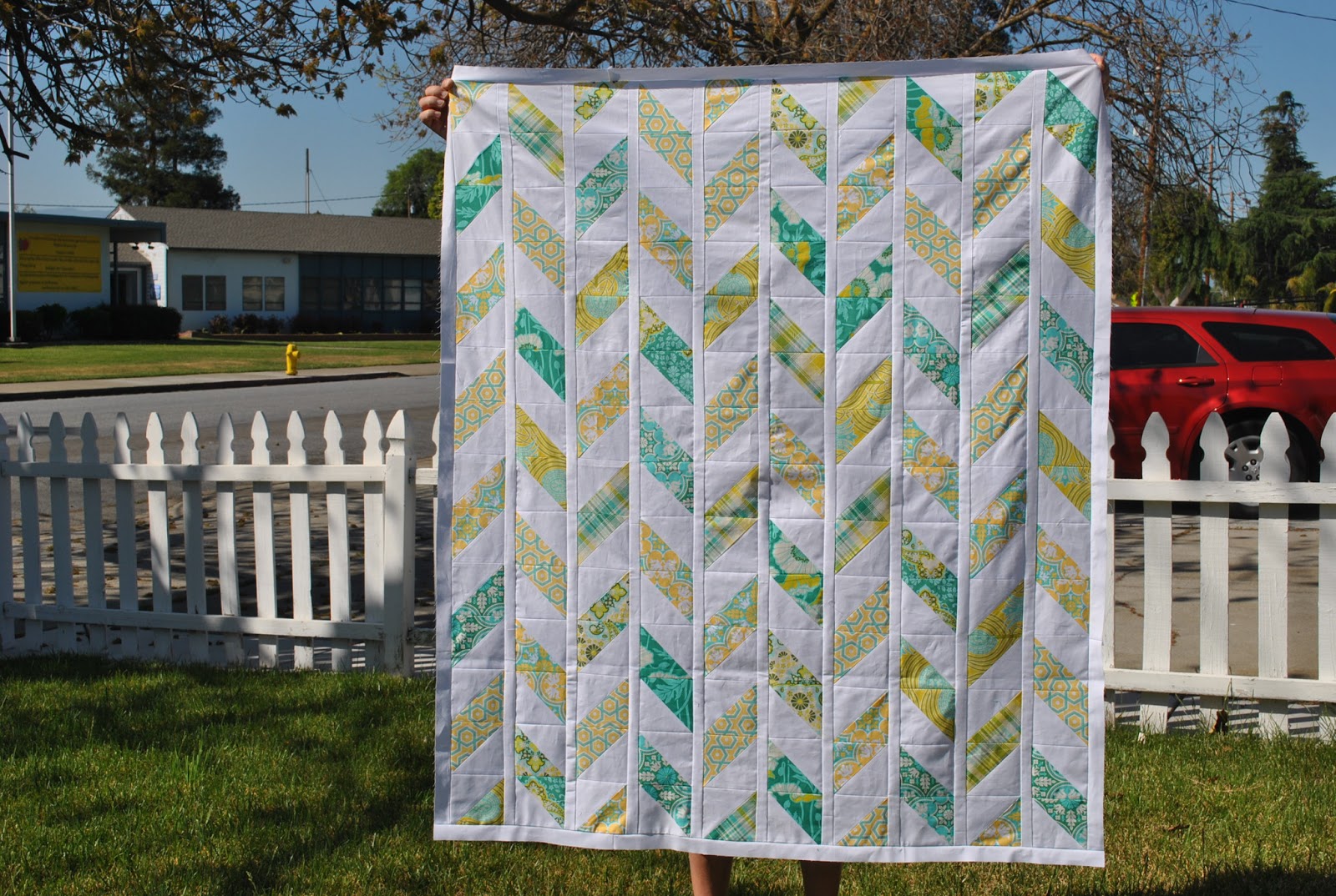 Sprightly Fabrics Lemon Lime Quilt Top
