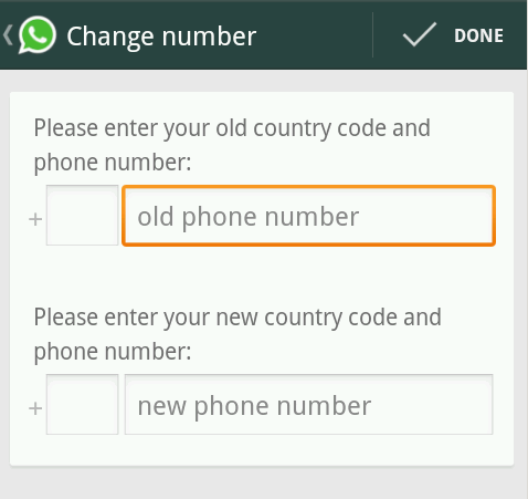 Change Number in WhatsApp Change Number in WhatsApp