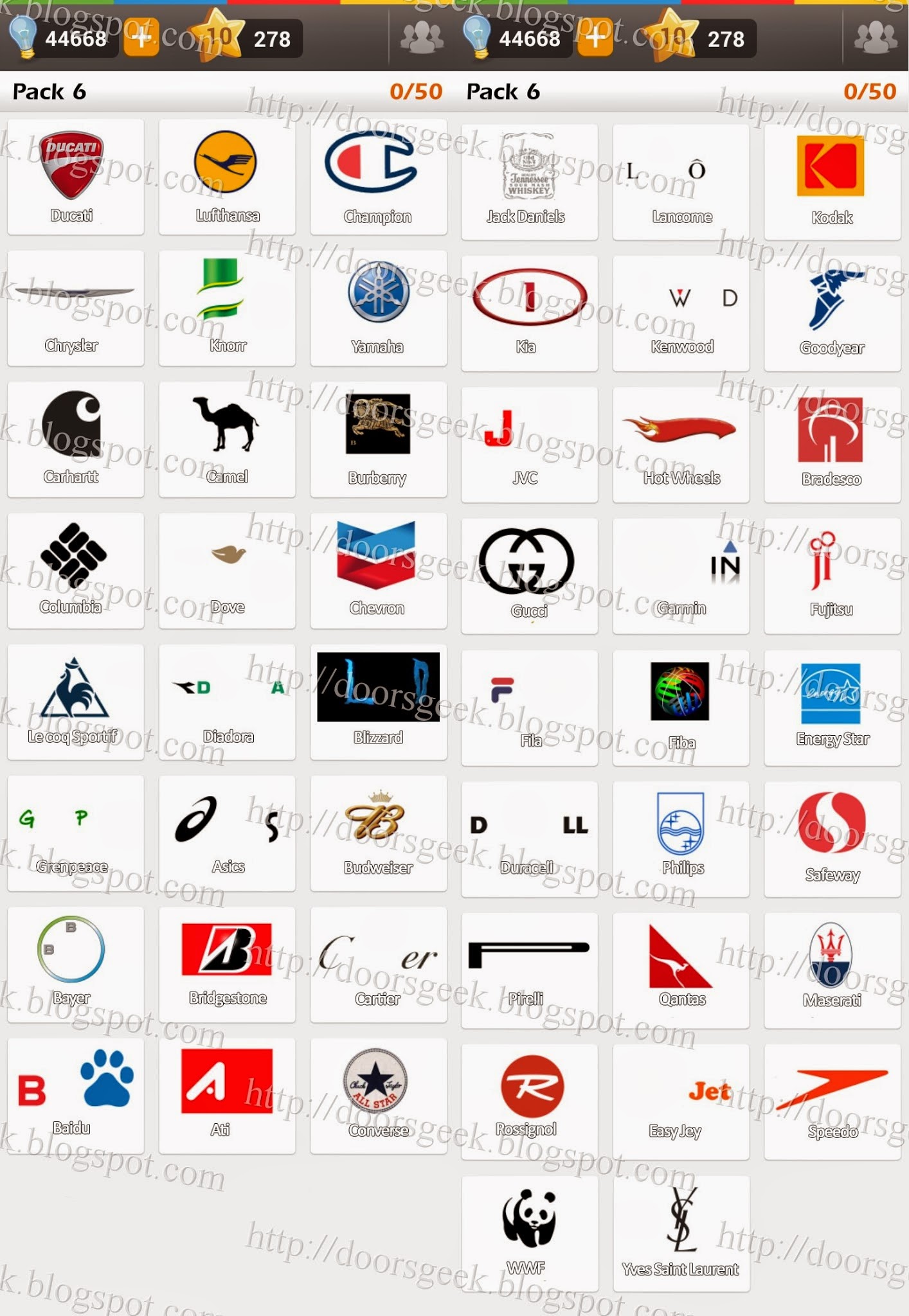 Logos Quiz Answers and Cheats - iPhone, iPad and Android