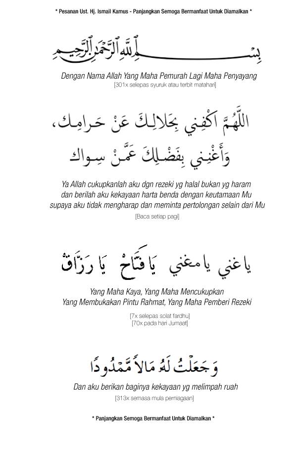 43+ Amalan Murah Rezeki Ustaz Ismail Kamus Trending