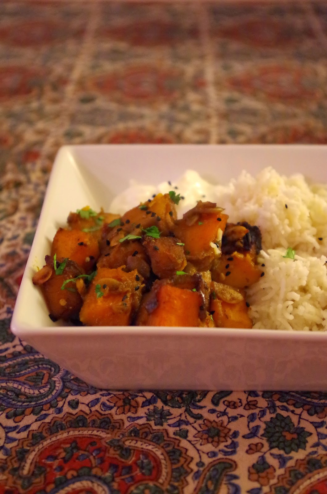 Ottolenghi's Squash with Cardamom and Nigella Seeds